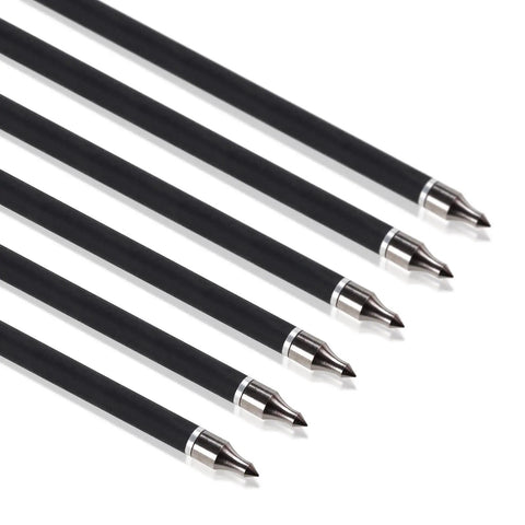 22 Inch Carbon Crossbow Bolts For Hunting And Target Practice, High Precision Arrows With Shield Vanes For Straight Flight, Universal Fit, Pack Of 6 Ready To Shoot