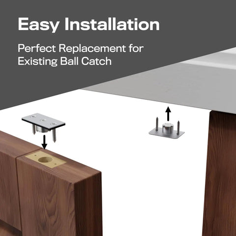 Door Catch Replacement Kit For Closet And Double Doors 2 Pack With Foam Pads Quiet Magnetic Latch installation diagram