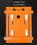 Pro Grade Aluminum Circular Saw Base Plate And Router Table Insert featuring adjustable fence for accurate seating.