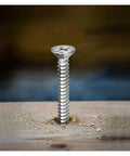 Self-tapping screw ST3.5 to ST4.2 in wood, 30 To 50 Pack Self Tapping Screws Set ST3.5 To ST4.2, Flat Head Phillips Drive, Flush Install Without Pre Drilling, Cuts Into Wood Smoothly, Ideal For Furniture Assembly And Woodworking Projects, 16mm Length.