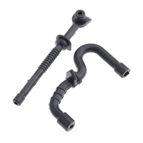 Fuel hose and oil line from Six Piece Oil Pump Worm Gear Kit With Oil Line Filters And Fuel Hose For Chainsaws Compatible With MS180 MS170 170 180 018 017 Replacement Parts Durable Fit And Easy Install For Quick Chainsaw Maintenance