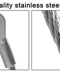 Close-up of Heavy Duty Stainless Steel No Drill Furniture Straps to Securely Anchor Bookshelves and TVs Against Tipping for Toddler Safety.
