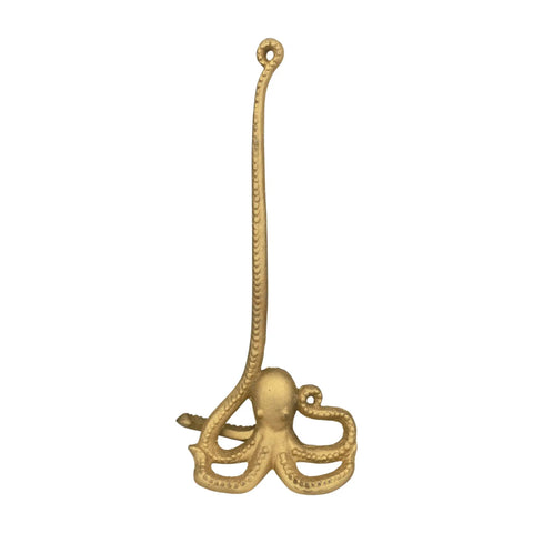 Gold Octopus Paper Towel Holder Made Of Metal Dope Yet Functional Toilet Paper Or Kitchen Paper Roll Stand 18.6 Inches Tall