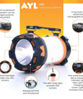 Rechargeable LED Camping Lantern With 360 Degree Illumination, Super Bright Lantern And Spotlight, Doubles As Power Bank, IPX4 Waterproof