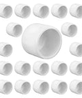Half Inch PVC Pipe End Cap Plug Socket Adapter for furniture grade DIY shelves, garden frames, storage racks, white pack of 20 durable connectors