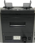 Top Pick Money Counter Machine With Legit Counterfeit Bill Detector showing back view and ports for connectivity.