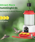 Dope Smart Hummingbird Feeder With Camera For Backyard Birding Solar Powered AI Identification 1080p Video Feed Ant Moat And Bee Proof 20oz