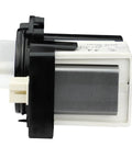 Side view of Washer Drain Pump Water Motor Assembly Replacement Part For Samsung Maytag Kenmore Exact Fit No Brainer Install