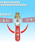 Brass Ball Valve Kit For Air Compressors 1/4 Inch NPT Shut Off Valve with 180° red handle