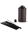 Easy Install Bali Brown 65 Inch Bamboo Wrapped Outdoor Torch Two Pack For Patio Lawn And Backyard Lighting parts view