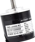 Absolute Rotary Encoder With Integrated Switch, Model TRD J2048 RZ, front view showing high resolution and durable design