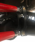 Five Eighth Inch Heim Joints Rod End Kit Four Pack With Right And Left Hand Threads Chromoly Zinc Coated Jam Nuts Included Panhard Suspension Linkage For Heavy Duty Beefed Up Off Road Trucks And SUVs installed on off-road suspension arms