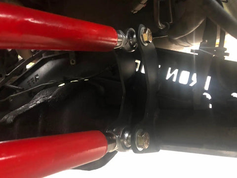 Five Eighth Inch Heim Joints Rod End Kit Four Pack With Right And Left Hand Threads Chromoly Zinc Coated Jam Nuts Included Panhard Suspension Linkage For Heavy Duty Beefed Up Off Road Trucks And SUVs installed on off-road suspension arms