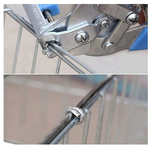 Type M Nail Ring Pliers Kit For DIY Cage Repair With Hog Ring Pliers One Hand Quick Install Includes 1200 Galvanized Nails