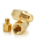 25 Pack Brass Hex Male To Female Standoff Spacers For PCB Boards And Electronics Enclosures With Dual Threaded Ends, Heavy Duty Boss Grade Pillars For Panels, Chassis And Racks, Easy Install And Reliable Spacing. Brass hex male-to-female standoff spacers