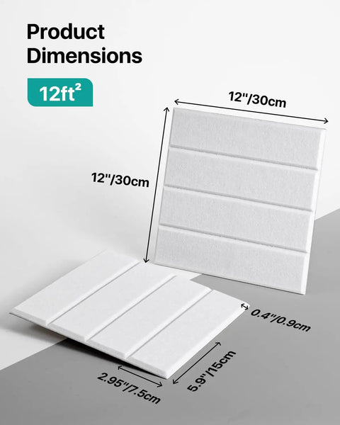 Self Adhesive Soundproof Foam Panels For Walls Acoustic Tile Sets dimensions 12x12 inches for effective noise reduction.