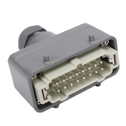 Beefy Heavy Duty Aviation Connector 16 Core With Screw Connection for Marine and Stage Equipment, silver-plated contacts, aluminum shell