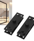 Hidden door hinge pair, black metal, 2-pack