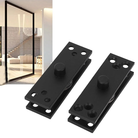 Hidden door hinge pair, black metal, 2-pack