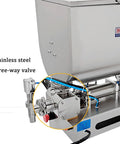 Stainless steel three-way valve of the Straight Up Heavy Duty Stainless Steel Paste Filling Mixer Machine.