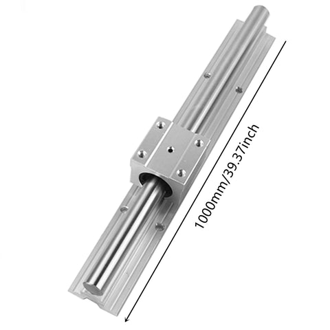 Beefed Up SBR12 Linear Rail Kit 1000mm With 2 Rails And 4 Carriage Blocks Includes SBR12UU Carriages For DIY CNC Routers Lathes Mills And Automated Machines Rock Solid Guide System For Precision, 1000mm aluminum rail