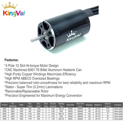Image of Replacement 2948 4800KV Brushless RC Boat Motor With 3.175mm Shaft And Water Cooling Jacket Beefed Up Torque 4 Pole 12 Slot Design