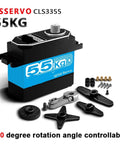 Real Badass 55Kg High Torque Waterproof Servo Motor Featuring Full Metal Gears And Coreless Hv Build Made Tough For Rc Crawlers Boats And Rock Crawling Mods Dc 5 To 8.4 Volt with gears and accessories.
