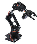 Fabater 6DOF Mechanical Arm Robot Manipulator With 6 Servo Motors High Precision Gripper showing articulated metal structure for educational projects.