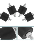 Beefed Up 4 Pack Air Compressor Vibration Absorbers M8 With Nuts Anti Vibration Shock Mounts Noise And Vibration Isolation Pads For Industrial Equipment Mechanical Shops Auto Garages And Heavy Duty Workshop Use, black rubber mounts