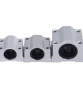 Linear Motion Bearing Slides SCS10UU SCS12UU SCS16UU 10mm 12mm 16mm Length For CNC Parts And 3D Printer Builds Inside Diameter 12mm Pro Grade Precision Smooth Low Friction Guide Rails, three metal blocks