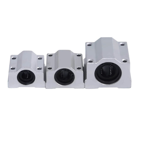 Linear Motion Bearing Slides SCS10UU SCS12UU SCS16UU 10mm 12mm 16mm Length For CNC Parts And 3D Printer Builds Inside Diameter 12mm Pro Grade Precision Smooth Low Friction Guide Rails, three metal blocks