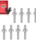 Stainless Steel Exhaust Stud Kit With Flange Nuts For 1984 2018 Big Twin Sportster XL Motorcycles displayed with packaging