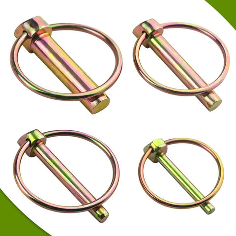 Heavy Duty Lynch Pin Set 50Pcs M4.5 M6 M8 M11 Locking Pins And Hitch Clips in carbon steel construction