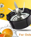 Beast 6 Point Fusion Blender Blade Kit With Rubber Seal Gasket And Jar Base Replacement Parts For Compatible Blenders