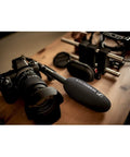 Pro Wireless Microphone System For Video Cameras And Camcorders With High Directivity Attenuates Side And Rear Noise Switchable Low Cut Filter Built For On Set Filmmaking MKE600 on video camera setup