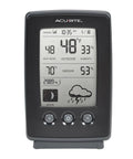 Black Digital Weather Station With Indoor Outdoor Temperature And Humidity, Moon Phase, Wireless Outdoor Sensor, Real Time Readouts.