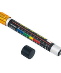 Paint Thickness Tester Meter Gauge For Cars, Magnetic Coating Tester, shown with colorful scale and magnetic tip
