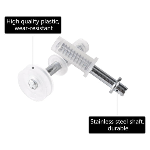8 Pcs Bi Fold Door Top Roller Guide Wheel And Top Pivot Spring Loaded Replacement Kit with stainless steel shafts and plastic wheels