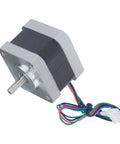 42-34 Extruder Stepper Motor Replacement For Tina2S E-Axis, 4 pin, metal body, wiring visible, DIY 3D printer upgrade, front view