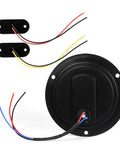 Back view of 4 Inch Round LED Trailer Lights Kit with waterproof stop turn tail lights and wiring for boat RV truck