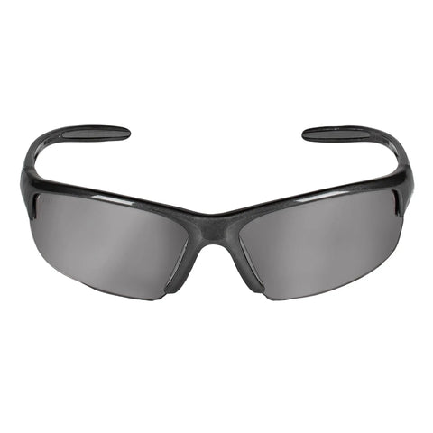 Front view of Equalizer Safety Glasses Smoke Anti Fog Lenses With Gunmetal Frame Built For Outdoor Jobs And Everyday Grinders