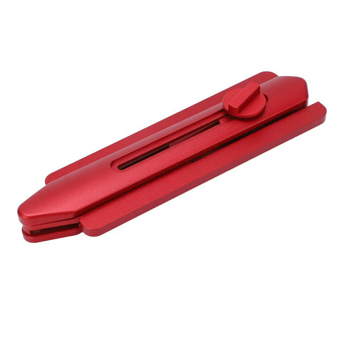 Slick Foldable Miter Saw Angle Duplicator And 180 Degree Protractor Heavy Duty Aluminum Alloy woodworking gauge, red color.