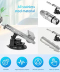 45mm Stroke Reciprocating Linear Actuator Kit With Variable Speed 30 To 270 RPM Telescopic Motor Complete With Suction Cup Base And US Power Adapter For DIY Automation Woodworking Crafts, stainless steel