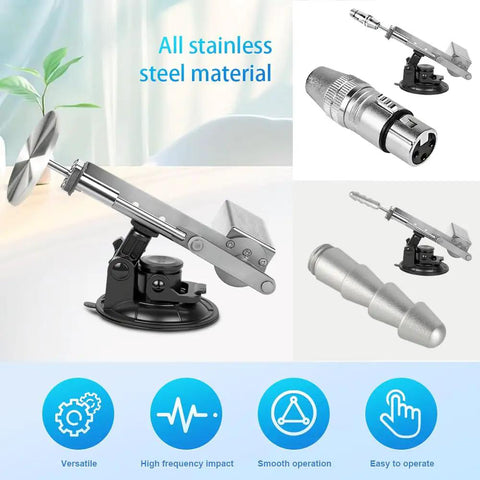 45mm Stroke Reciprocating Linear Actuator Kit With Variable Speed 30 To 270 RPM Telescopic Motor Complete With Suction Cup Base And US Power Adapter For DIY Automation Woodworking Crafts, stainless steel