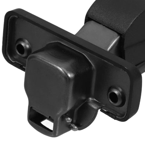 Close-up of a black Soft Close Cabinet Door Hinges With No Slam Silent Buffer Damper Concealed Mounting Hardware For Kitchen Cabinets