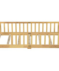 Twin Montessori Floor Bed With Full Surround Safety Guardrails For Little Explorers, Crafted From Premium Pine Wood showing guardrail design.