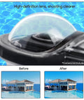 Underwater Housing For Insta360 X3 Waterproof Case Up To 50M 164FT With Dome Lens on water surface showcasing HD lens clarity