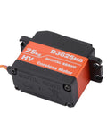 Heavy Duty Digital RC Servo With Rock Solid Metal Gears Completely Waterproof Build Delivers Badass Torque And Lightning Fast Tracking Specs For 1 10 And 1 8 RC Buggies And Trucks with orange and black design.