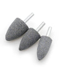 18 Piece Two Shape Head Mounted Stone Point Abrasive Grinding Wheel Bits Set With One Quarter Inch Six Millimeter Mandrel For Rotary