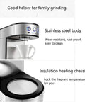 Fully Automatic Bean To Cup Coffee Machine Featuring Adaptive Grinding And Steady Temp Control, 1650W Stainless Steel Espresso And Cappuccino Maker with stainless steel body.